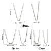   30Pcs 3 Style V Shape 204 Stainless Steel & Nylon Bra Underwire STAS-PH0005-40-2