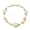 Natural Freshwater Shell & Amazonite & Synthetic Turquoise & Opalite & Non-magnetic Hematite Beads Stretch Bracelets for Women BJEW-JB13810-01-3