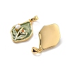 Brass Enamel Pendants KK-B129-25G-01-2