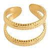 Double-layer 304 Stainless Steel Open Cuff Rings JO2832-2-3