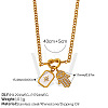 304 Stainless Steel Crystal Rhinestone Pendant Necklaces WGFD32A-07-1