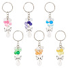 6Pcs Cat Eye Keychain KEYC-TAC00043-1