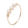 Round Natural Cultured Freshwater Pearl Finger Rings RJEW-JR00851-01-1