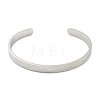 Stainless Steel Open Cuff Bangles for Women BJEW-G708-01B-P-2