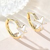 Brass Micro Pave Cubic Zirconia Hoop Earrings for Women EJEW-A167-23G-01-1