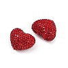 Heart Shaped Polymer Clay Rhinestone Beads CLAY-NH0002-02D-2