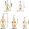 Brass Egg Sinker Weights KK-FH0001-08-2