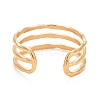 Ion Plating(IP) 304 Stainless Steel Triple Line Open Cuff Ring for Women LS-RJEW-C025-12G-3