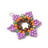 Glass Seed Beaded Pendants PALLOY-MZ01241-02-3