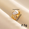 Stylish 304 Stainless Steel Enamel Cuff Ring KZ3885-2-1