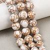 Synthetic Gold Line Turquoise Graduated Beads Strands GG-CBA2AE1-A03-A-1
