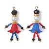 2Pcs Glass Seed Bead and Acrylic Big Pendants PALLOY-MZ01290-1