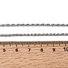 2MM Unisex 304 Stainless Steel Rope Chain Necklaces NJEW-P395-16P-5