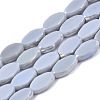Electroplate Glass Beads Strands EGLA-Q125-009B-1