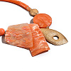 Boho Exaggerated Acrylic Geometric Bib Necklaces with Alloy Chains for Women WGBF397-01-3