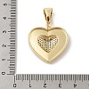 Brass Micro Pave Cubic Zirconia Pendants KK-U047-12G-3