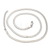 Brass Flat Snake Chain Necklaces for Women NJEW-U011-14P-1