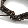 PU Imitation Leather Cord Triple Layer Multi-strand Bracelets BJEW-P329-03B-AS-3