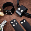 Stainless Steel Double Snap  With Duty Belt Keeper Wide Bracelet BJEW-WH0025-01-2