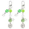 2Pcs Alloy & Acrylic Pendant Decorations HJEW-YW00330-1