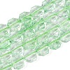 Transparent Crackle Glass Beads Strands GLAA-Q108-03A-07-1
