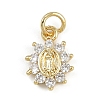 Brass Micro Pave Cubic Zirconia Pendants KK-Z123-24G-05-1