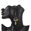 Vortex Spiral Glass Dangle Earrings EJEW-JE06861-5