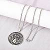 Religion 201 Stainless Steel Eye of Horus Egyptian Scarab Pendant Egyptian Scarab Box Chain Necklaces SA-H003-02P-3