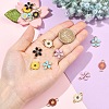 36Pcs 8 Styles Zinc Alloy Enamel Links Connectors ENAM-YW0008-48-3
