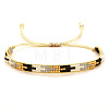 Colorful Glass Seed Bead Braided Bracelets for Women QJ1437-1-1