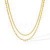 Stainless Steel Double Layer Necklaces for Women PW-WG2F46D-04-1