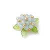 Dyed Natural Malaysia Jade & Glass Beaded Pendants PALLOY-MZ01265-05-2