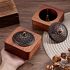 Square Wood Incense Burners AJEW-WH0696-503-4