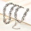 304 Stainless Steel Oval Infinity Link Chain Necklaces for Women Men NJEW-K249-20B-P-1