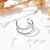 925 Sterling Silver Cuff Earrings for Women EJEW-F360-01A-P-3