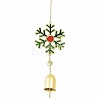 Christmas Alloy Snowflake & Iron & Eanmel Wind Chime PW-WGB12F7-02-1