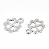 Tarnish Resistant 201 Stainless Steel Flower Charms STAS-R064-29-2