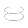 Non-Tarnish 304 Stainless Steel Hollow Open Cuff Bangles for Women BJEW-S155-04P-2