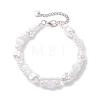 Plastic Imitation Pearl & Cat Eye Beaded Bracelets for Women BJEW-JB12912-2