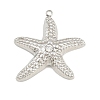 304 Stainless Steel with Crystal Rhinestone Pendants SA-CBABA5E-14P-1