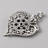 Alloy Rhinestone Hang Snap Base Pendant for Interchangeable Snap Charms Jewelry Making FIND-WH0045-87AS-2