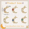 12Pcs 6 Colors Acrylic Rhinestone Pendants FIND-YW0011-60-3