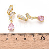 Brass Micro Pave Cubic Zirconia Pendants KK-T070-65B-3