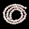 Floral Printed Porcelain Beads PORC-L004-6mm-M-4