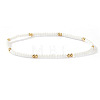 Fashion Plastic Imitation Pearl & Brass Beaded Stretch Bracelets for Women LS-SF7008-5-1