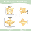 20Pcs 2 Style 304 Stainless Steel Charms STAS-DC0008-90-2