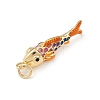 Brass Enamel Pendants KK-L255-03G-A02-2