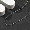 Brass Ball Chains Necklaces for Women NJEW-D302-21RG-3