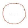 Minimalist Glass Seed Beads & Brass Beads Stretch Bracelets for Women BC0195-8-1