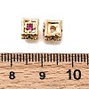 Brass Micro Pave Colorful Cubic Zirconia Beads KK-N289-25G-3